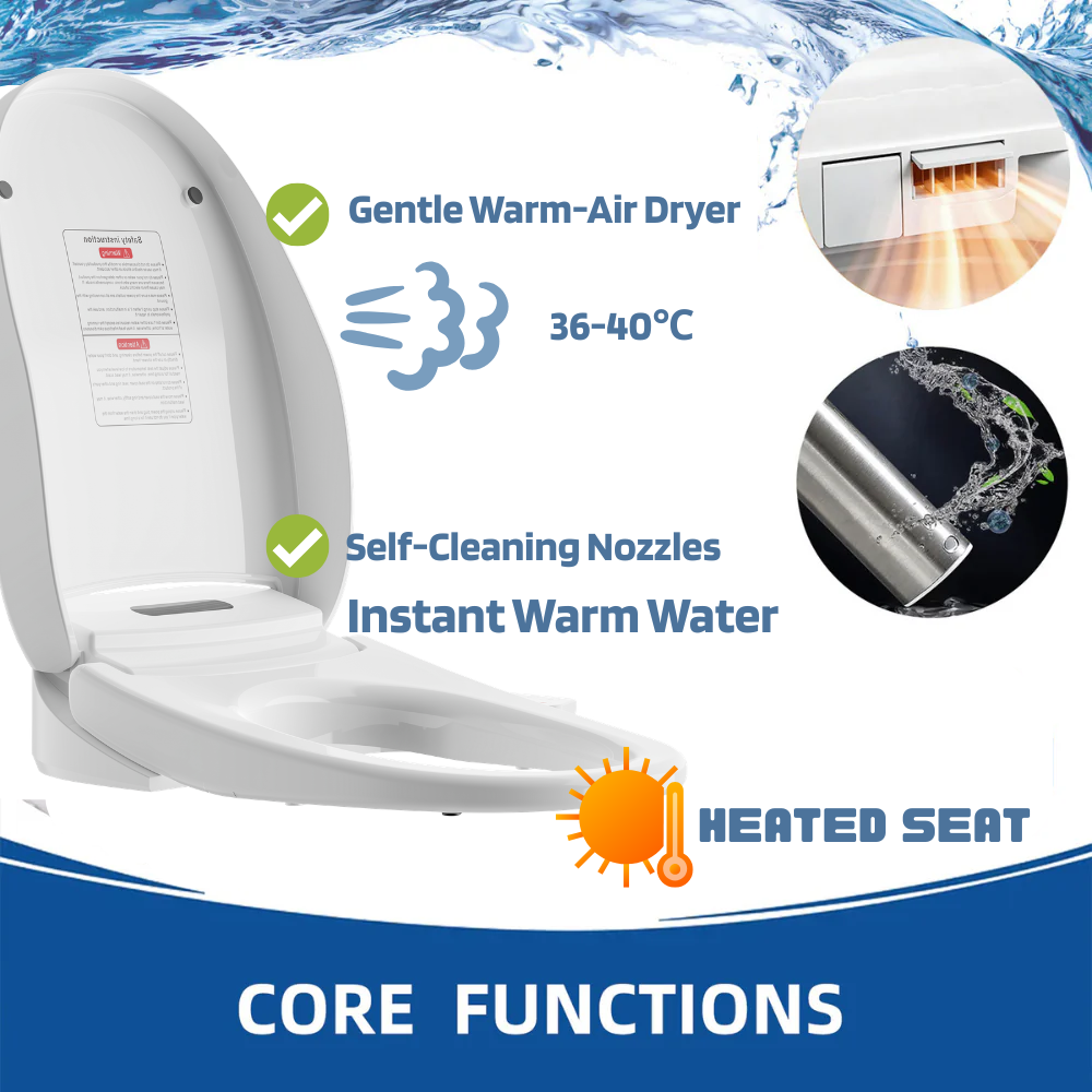 Smart Bidet Seat — Heated, Warm Wash & Self-Cleaning | Parhelik