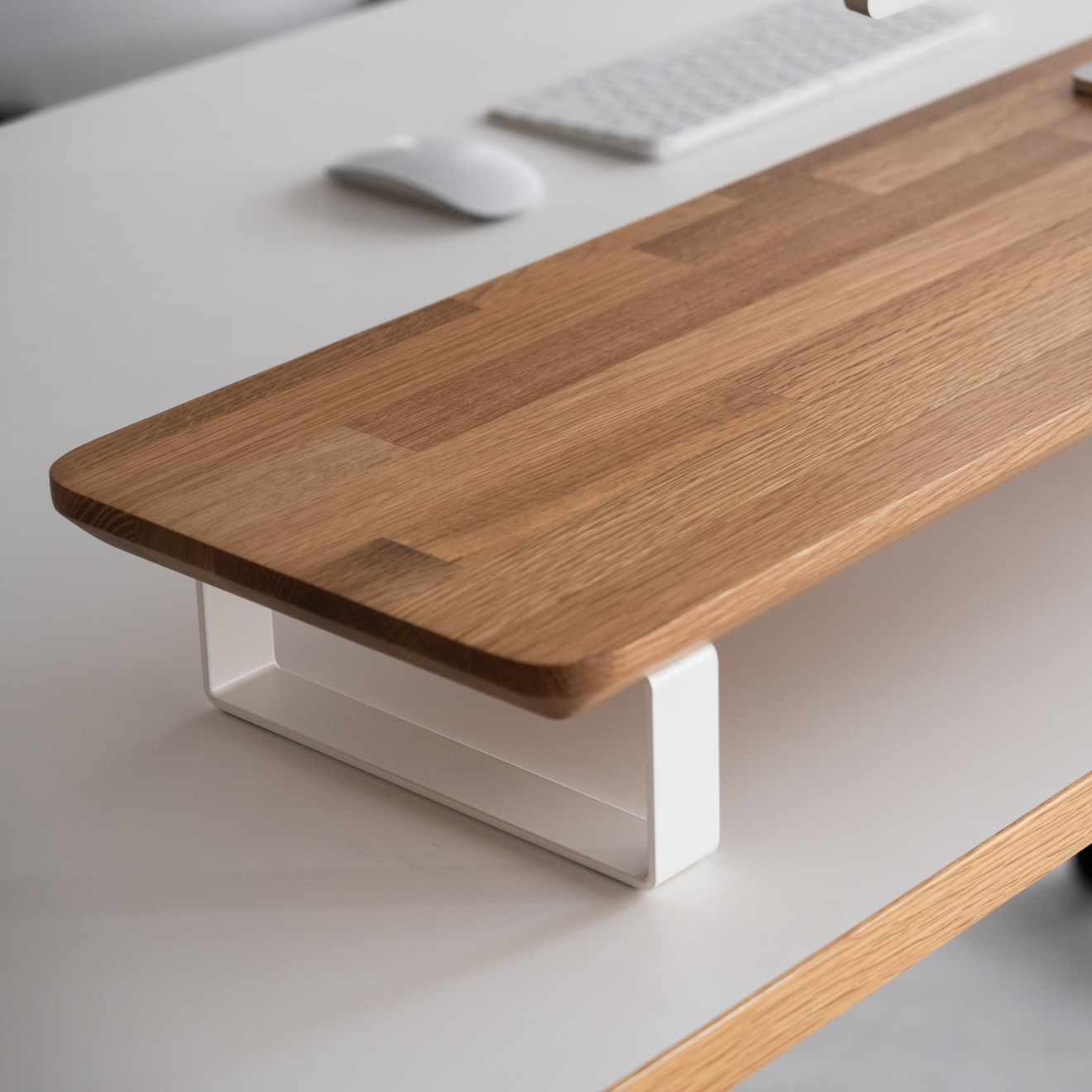 Oak desk shelf product view