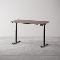 Walnut desktop with E8 black electric standing legs