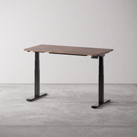 Walnut desktop with E7 black electric standing legs