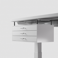 Three-tier under-desk drawer, white