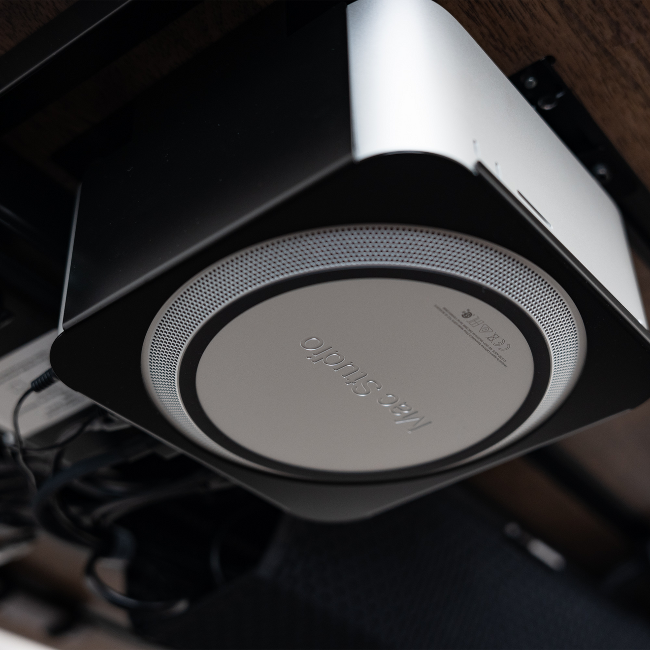 Mount for Mac Studio in Black — angle view