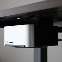 Mount for Mac Studio in Black — under-desk installation