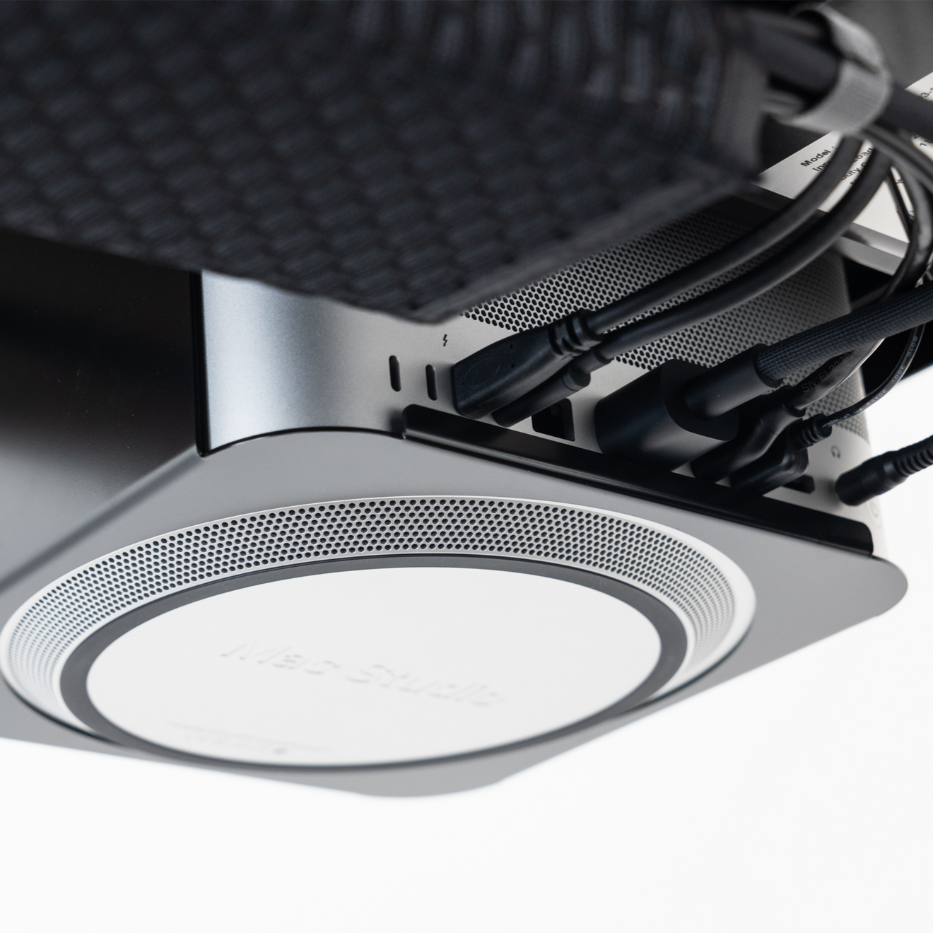 Mount for Mac Studio in Black — mounting hardware