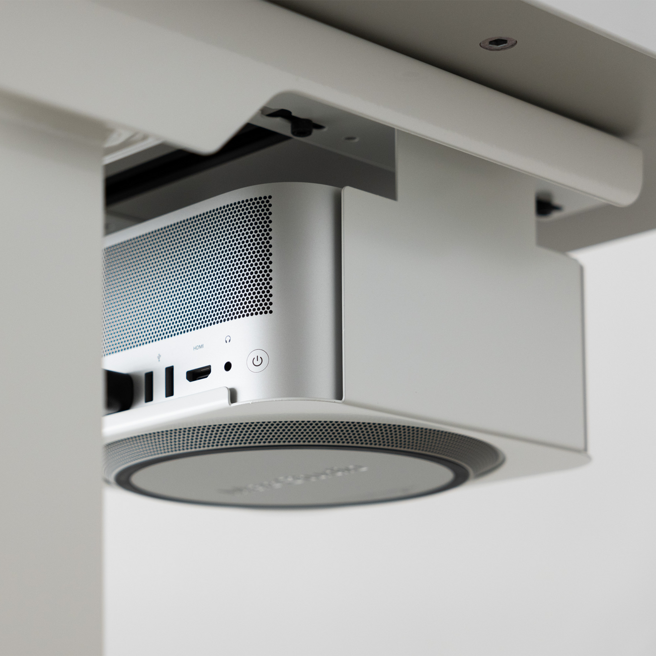 Mount for Mac Studio in White — angle view