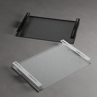 Black and white trays with mounting brackets